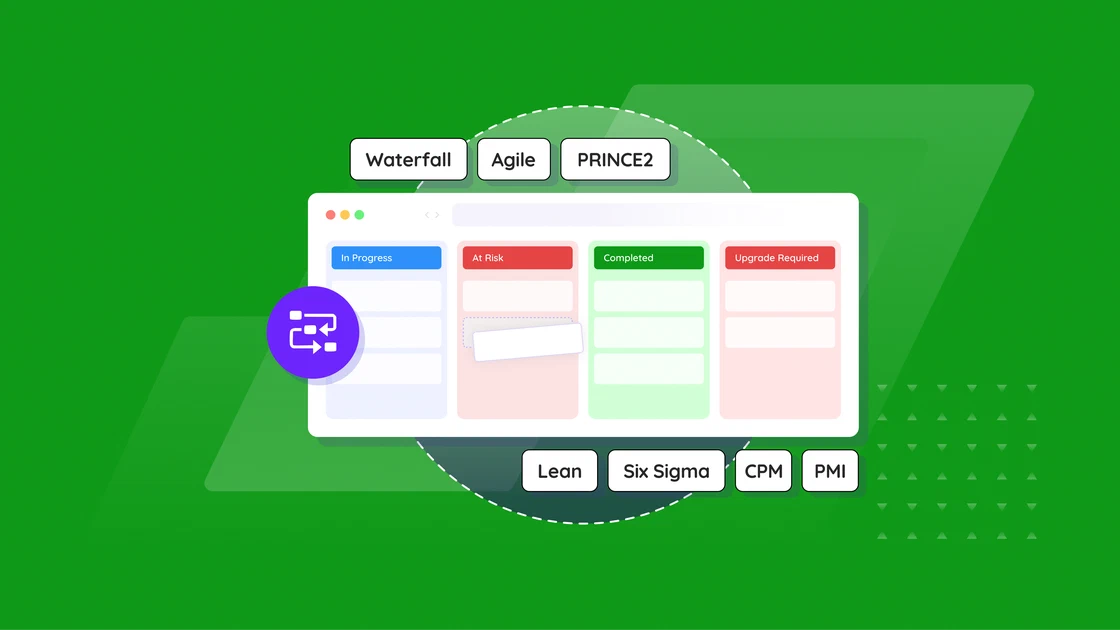 Illustratie van projectmanagement methodieken en frameworks.
